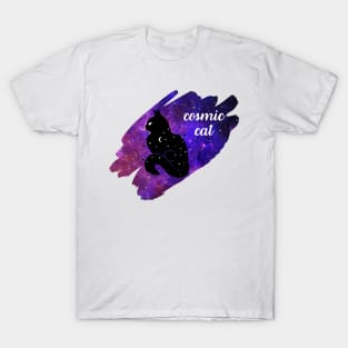 Cosmic Cat Cool Design for Cat and Astronomy Lovers T-Shirt